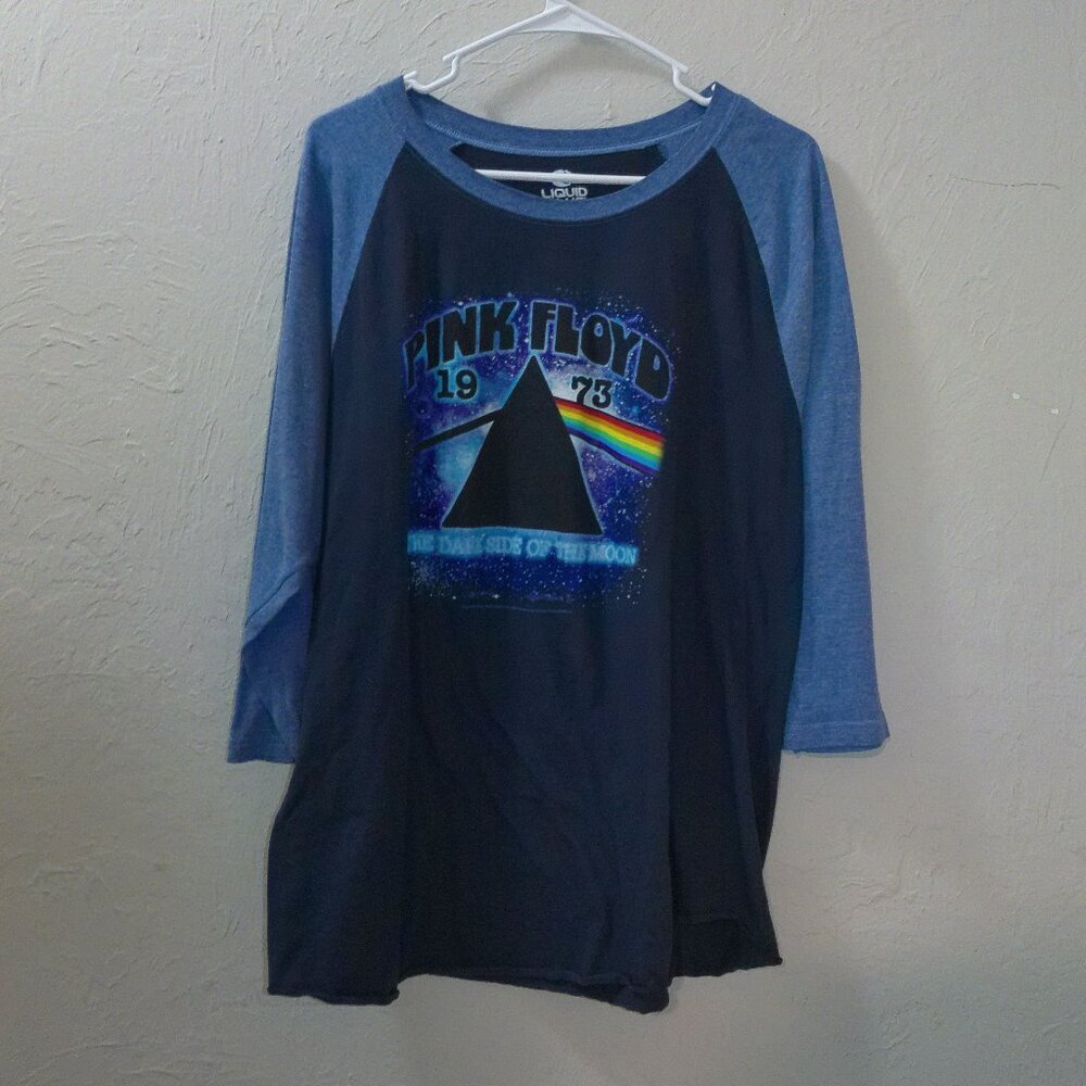 Pink Floyd “Dark Side of the Moon” 1973 Raglan Baseball Tee by Liquid Blue | XL